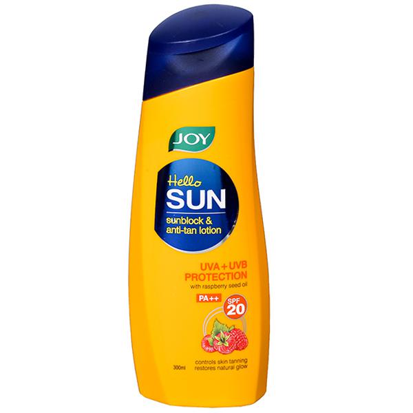 joy hello sun sunblock and anti tan lotion300ml